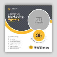 Digital marketing agency and corporate social media post template