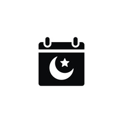 Muslim ramadan calendar icon isolated on white background