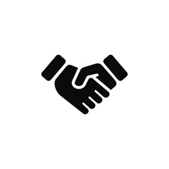 Handshake icon isolated on white background