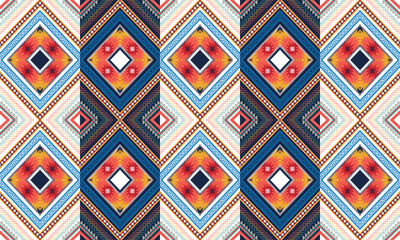 Geometric ethnic pattern for background,fabric,wrapping,clothing,wallpaper,Batik,carpet,embroidery style.	