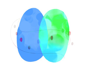 水彩のアブストラクト素材