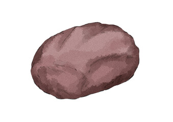 こしあんのぼたもちのイラスト（水彩風）