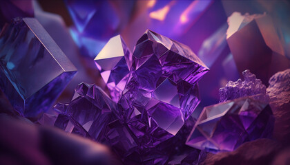 Abstract Violet Crystal Background