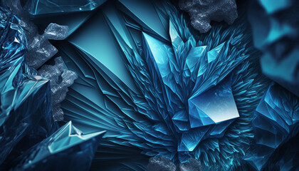 Relief Blue Crystal Background Texture