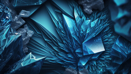 Relief Blue Crystal Background Texture