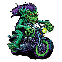 Monster illustration on transparent background PNG