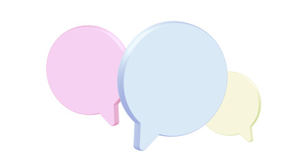 Vector illustration of speech clouds. The concept of the conversation. 3d vector illustration.