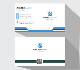 Creative and clean corporate business card template. Vector illustration.