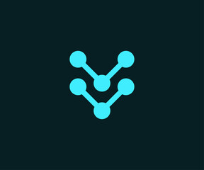 Technology icon based vector logo templet.