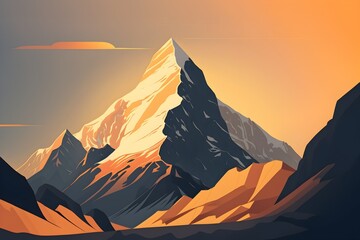 Simple light background of mountain range illustration
