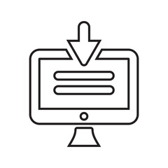 Landing page line icon. Outline vector.