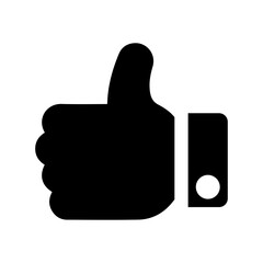 Like icon. Black vector graphics.