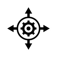 Productivity icon. Black vector graphics.