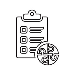 Related content line icon. Outline vector.