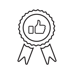 Reputation management line icon. Outline vector.