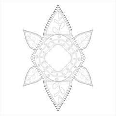Mandala art for coloring book and art therapy. Doodle vector of flowers for coloring sheet for every age