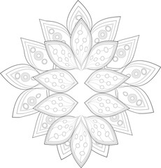 Coloring Books. Hand drawn flowers in zentangle style for t-shirt design or tattoo and coloring book