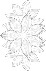 Coloring Books. Hand drawn flowers in zentangle style for t-shirt design or tattoo and coloring book