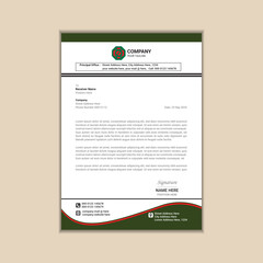 "Clean and Simple Corporate Business Letterhead Template"