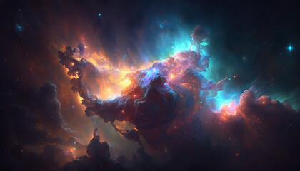 Glowing Nebula Texture Background