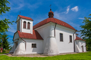 Fototapeta na wymiar Church of Our Lady Queen. Modryn, Lublin Voivodeship, Poland.