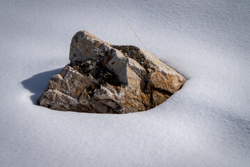 Rocks in the Snow