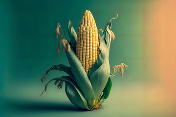 Corn in a Softly Colored, Centrally Composed Image