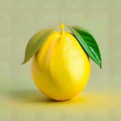 Lemon in a Softly Colored, Centrally Composed Image