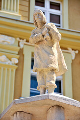 Statue at the old town. Klodzko, Lower Silesian Voivodeship, Poland. - obrazy, fototapety, plakaty