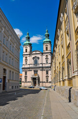 Naklejka premium Catholic church of the Assumption of the Blessed Virgin Mary. Nysa, Opole Voivodeship, Poland.