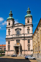 Naklejka na ściany i meble Catholic church of the Assumption of the Blessed Virgin Mary. Nysa, Opole Voivodeship, Poland.