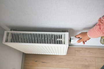 heating radiator under window in the room