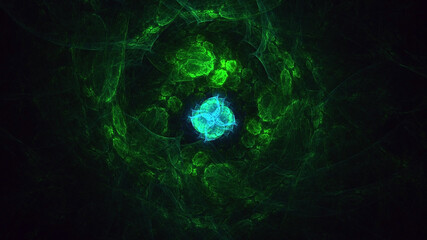 3D rendering abstract circle light background