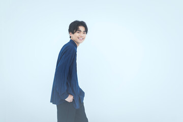 メンズビューティー/若いアジア人男性ポートレート