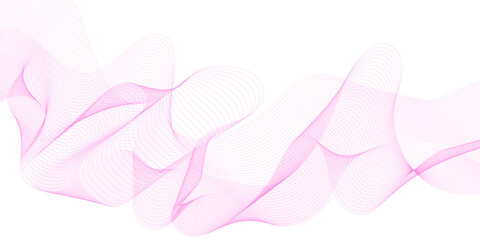 Abstract pink blend wave lines on transparent background. Modern pink flowing wave lines and glowing moving lines design for banner, wallpaper, Business banner, poster and many more.