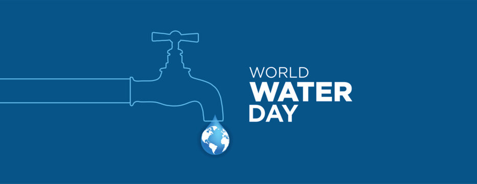 Accelerating Change - World Water Day and World Toilet Day 2023 vector concept banner. Every Drop Matters. Saving water and world environmental protection concept- Environment day