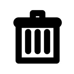 trash can icon on white