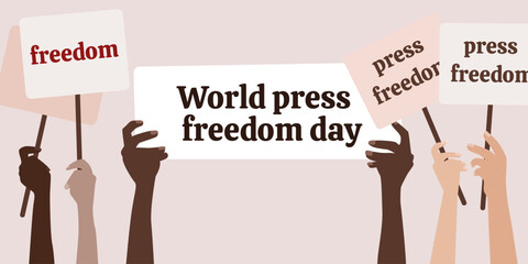 World press freedom day concept vector illustration. World Press Freedom Day or World Press Day to raise awareness of the importance of freedom of the press.