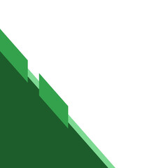 Fototapeta premium Green Busines Corner Shape