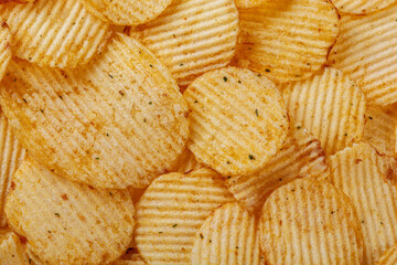 Lots of potato chips, texture