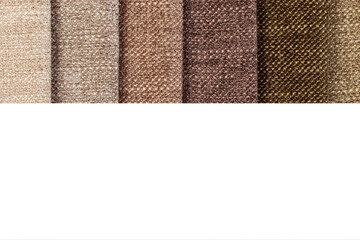 Fototapeta premium Different samples of textured fabric