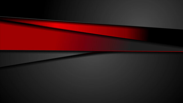 Black tech corporate abstract background with red stripes