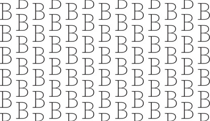 Fototapeta na wymiar B style pattern, seamless alphabetic pattern
