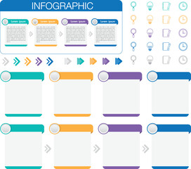 Vector Dashboard element Template Modern Style Infographic Stock Vector