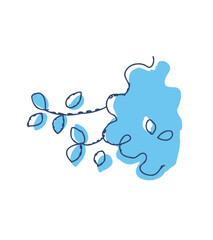 木の枝と葉っぱ