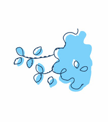 木の枝と葉っぱ