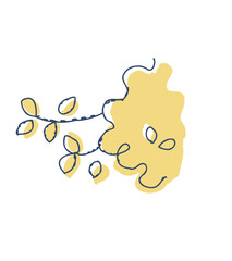 木の枝と葉っぱ