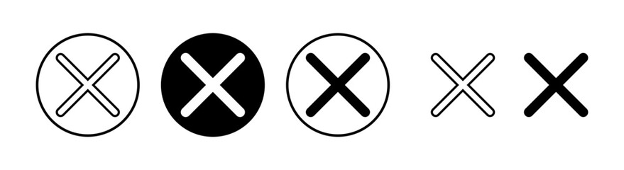 Close icon vector illustration. Delete sign and symbol. cross sign