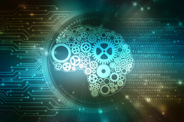 2d illustration abstract gear Network
