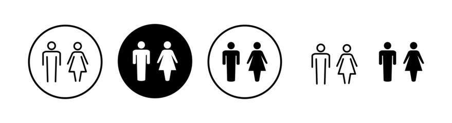 Man and woman icon vector illustration. male and female sign and symbol. Girls and boys